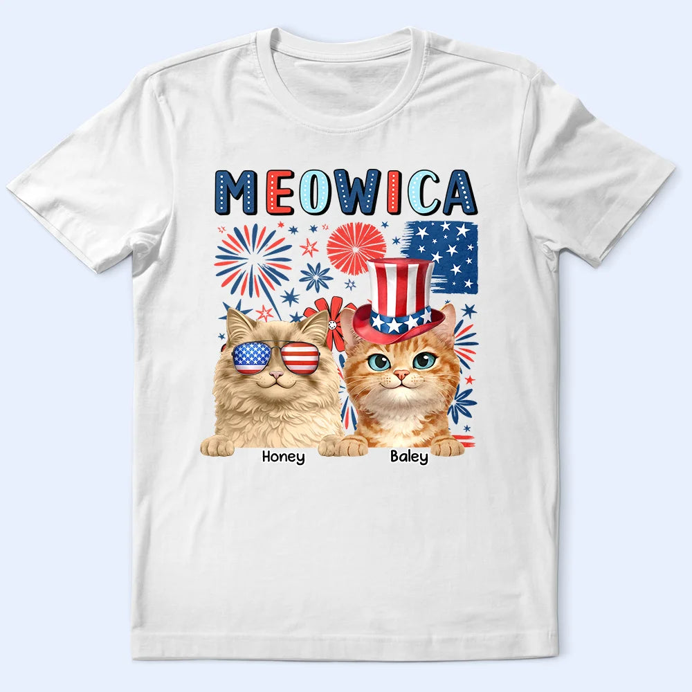 Meowica Independence Day - Personalized T Shirt