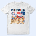 Funny,Cat Lovers,Pet Lovers,Independence Day - Meowica Independence Day - Personalized T Shirt