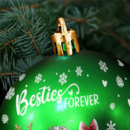 Gift For Bestie, Christmas, Happy - Merry Christmas My Besties - Personalized Ball Ornament