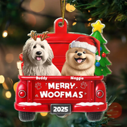 Pet Lovers,Pet Mom,Pet Dad,Dog Lovers,Dog Mom,Dog Dad,Christmas,Happy - Merry Christmas Pet Lovers - Personalized Custom Shaped Acrylic Ornament