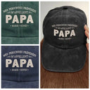 Gift For Yourself,Gift For Men,Gift For Grandpa,Gift For Father,Gift For Mother,Gift For Grandma,Love,French - Mes Personnes Préférées M’Appellent Papa - Casquette En Denim Vintage Délavé Personnalisée