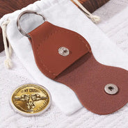 Gift For Brothers,Cousin,Gift For Sibling,Non-Eng,Icon,Proud - Metal Effect Always A Brother - Personalized Leather Pocket Hug