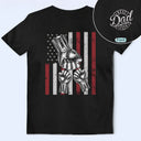 Gift For Father,Gift For Grandpa,Independence Day,Icon,Confident - Metal Effect Best Dad Grandpa Ever - Personalized T Shirt