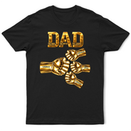 Gift For Father,Top Market,Non-Eng,Icon,Confident - Metal Effect Dad The Man The Myth The Legend Hand Punch - Personalized T Shirt