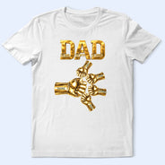 Gift For Father,Top Market,Non-Eng,Icon,Confident - Metal Effect Dad The Man The Myth The Legend Hand Punch - Personalized T Shirt