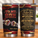 Top Market,Gift For Son,Dad - Son (Adult),Gift For Father,Gift For Children,Inspirational,Custom Text - Metallic Effect Just Do Your Best My Son My Daughter - Personalized Tumbler