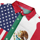 No Custom,America 250th,Independence Day - Mexican American Flag 1776 Eagle America 250th - Hawaiian Shirt