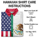 No Custom,America 250th,Independence Day - Mexican American Flag 1776 Eagle America 250th - Hawaiian Shirt