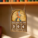 Happy,Gift For Yourself,Gift For Men,Gift For Women - Miles Hike This Year - Personalized Hanging Tracker Sign