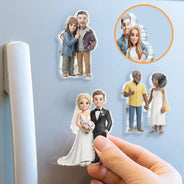 Art Design,Christmas,Custom Photo,Gift For Couples,Happy,Married Couple,Photo - Toybox Figure,Top Market - Anniversary Keepsake For Couples - Personalized Custom Photo Acrylic Magnet