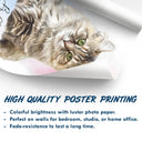 Happy,Dog Lovers,Pet Lovers,Cat Lovers - Custom Photo Realistic Watercolor Art Portrait Cat Dog Pet - Personalized Poster