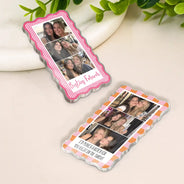 Afro Besties, Christmas, Custom Photo, Gift For Bestie, Happy, Upload Full Photo - Just Because Birthday Bestie Gift - Personalized Custom Photo Acrylic Magnet