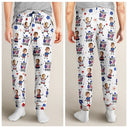 Gift For Father,Gift For Mother,Gift For Grandpa,Gift For Grandma,Stick Figure,Happy,Photo,Icon,Humorous - Custom Photo US Stick Figures Face Cut Best Dad Mom Mama Papa Ever - Personalized Pajama Pants