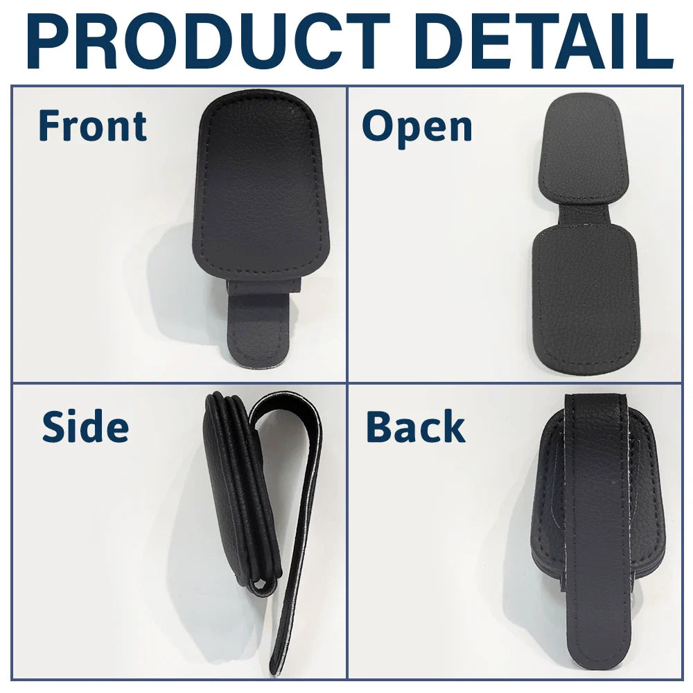 Custom Photo Drive Safe Get Home Daddy, Papa, Husband - Personalized Sunglasses Holder For Car Visor