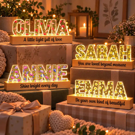 To My Daughter Birthday Gift - Personalized Birth Month Flower LED Light