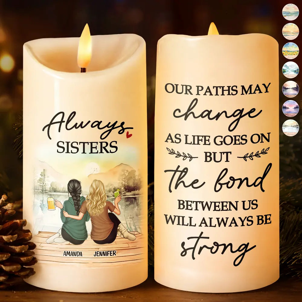 The Bond Between Us Will Always Be Strong - Personalized Flameless LED Candle