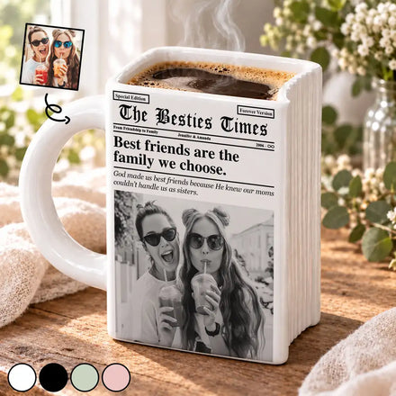 Just Because Gift For Best Friend - Personalized Custom Photo Newspaper Mug
