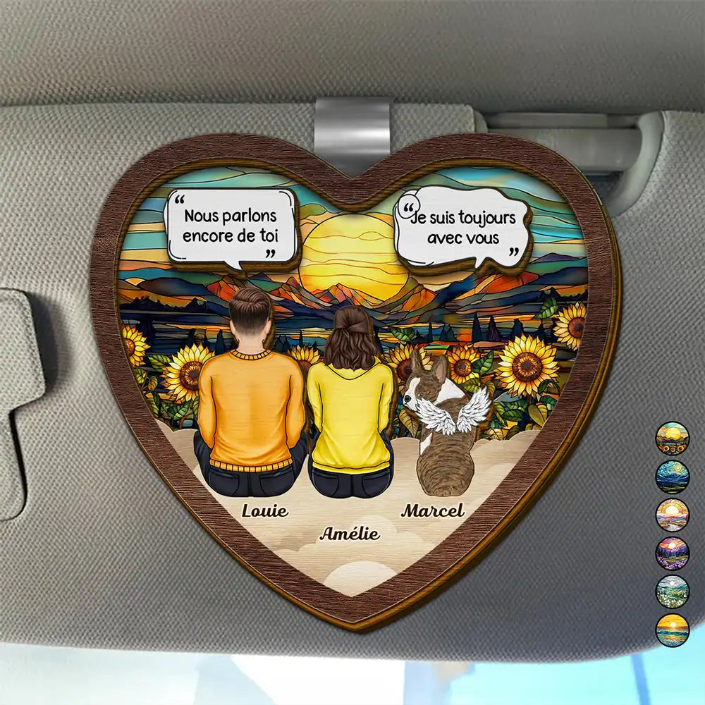 Tu Me Manques Mémorial Pour Chat Chien - Clip De Pare-Soleil De Voiture À Forme Spéciale Personnalisé