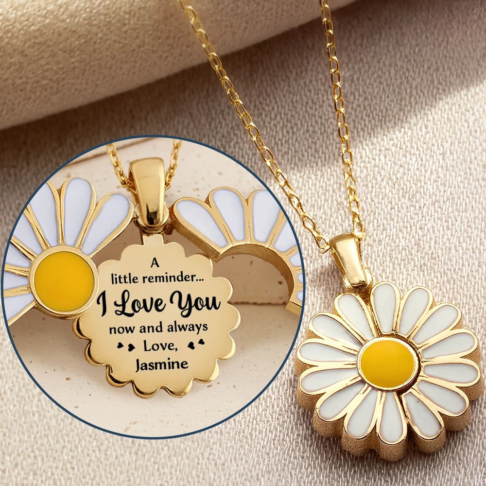 A Little Reminder I Love You Now And Always - Personalized Engraved Hidden Message Necklace