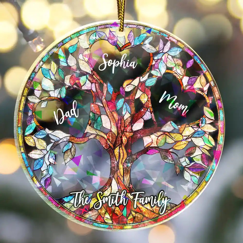 Family Unbreakable Bond Tree Of Life - Personalized Holographic Acrylic Ornament