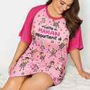 Gift For Wife,Gift For Yourself,Gift For Women,Parents,Gift For Mother,Gift For Grandma,Gift For Grandparents,French,Non-Eng,Photo,Icon,Adorable - Photo Personnalisable Cette Mamie Maman Appartient À - Robe T-Shirt De Nuit Femme Personnalisée
