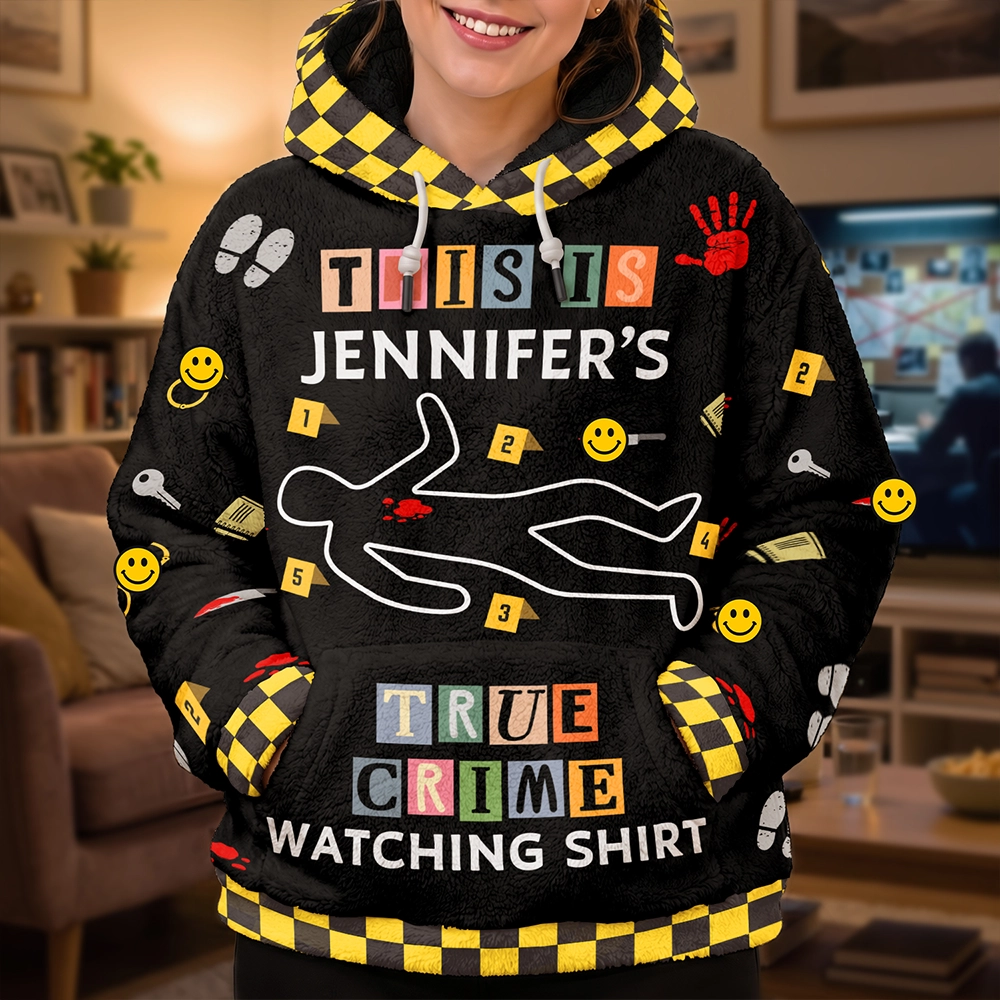 Gift For True Crime Lovers - Personalized Binge Watching Fleece Hoodie