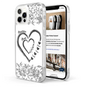 Gift For Grandma,Gift For Mother,Happy - Mom Grandma Heart We Love You Toile De Jouy Pattern - Personalized Clear Phone Case