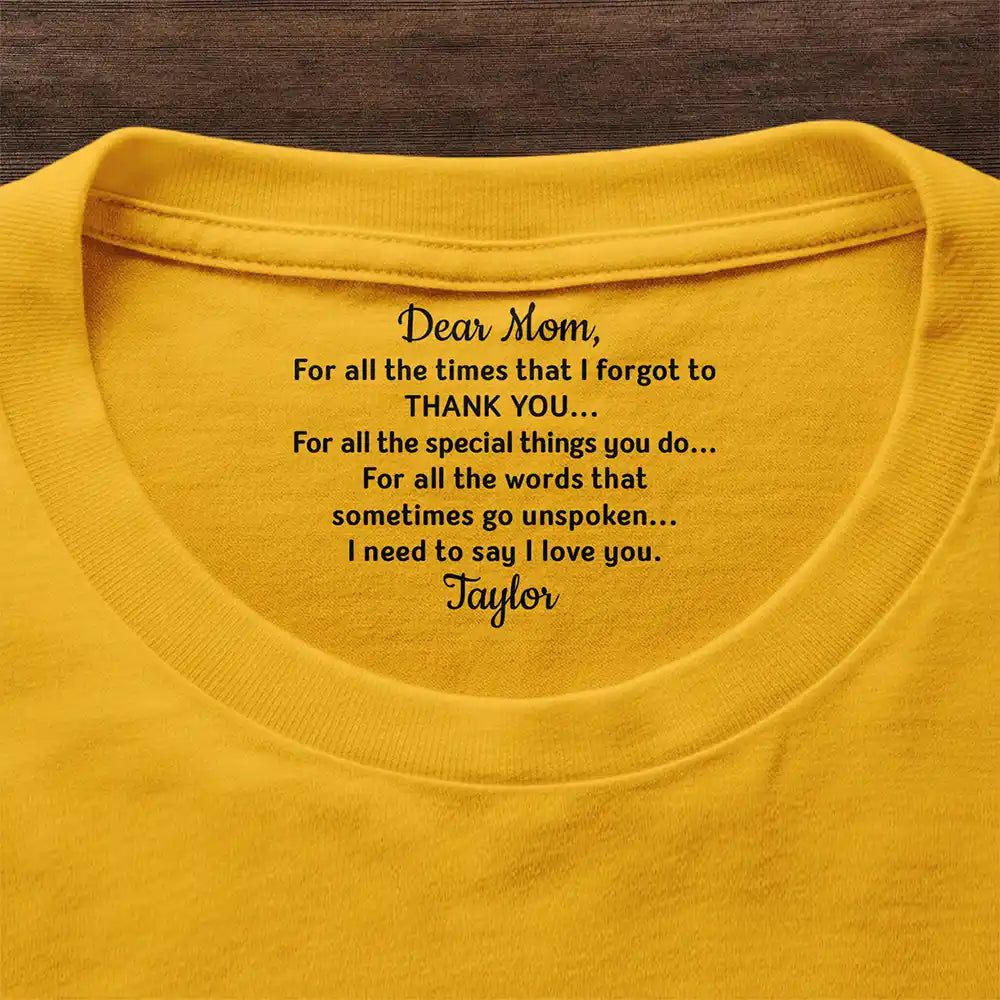 Mom Dad Thank Your For Believing In Me - Personalized T Shirt