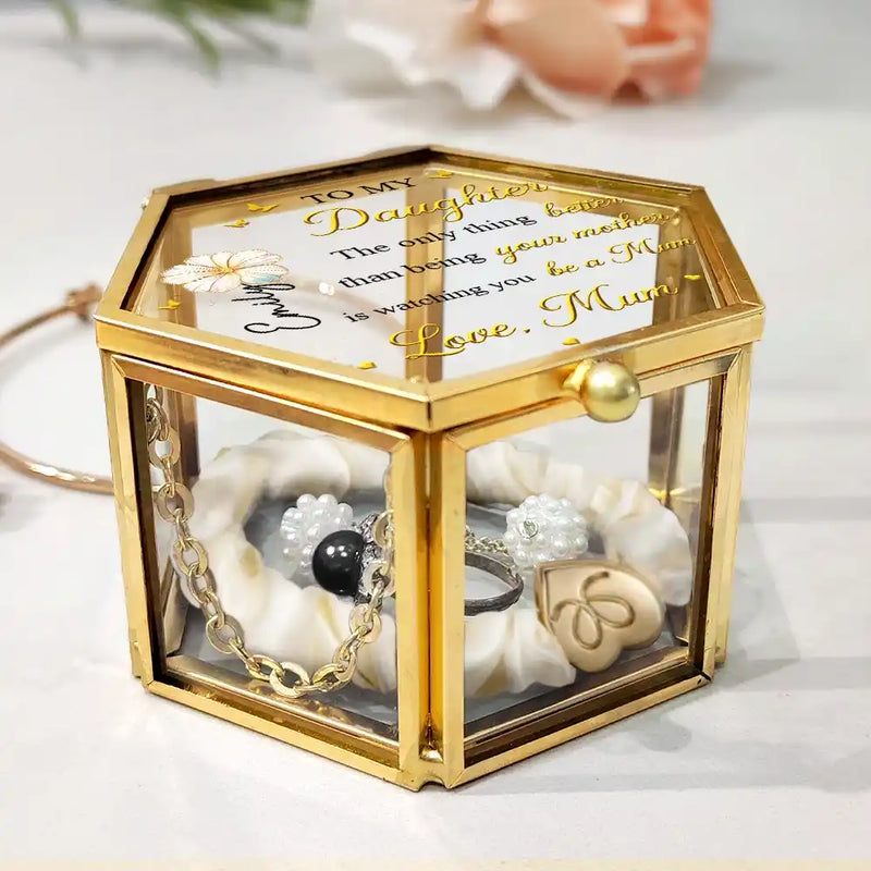 Gift For Daughter,Mom - Daughters (Adult),Gift For Women,Happy,Grandma - Grandkids,Gift For Grandkids - Mom Daughter The Only Thing Better Than Being Your Mother - Personalized Ring Dish - Personalized Glass Jewelry Box