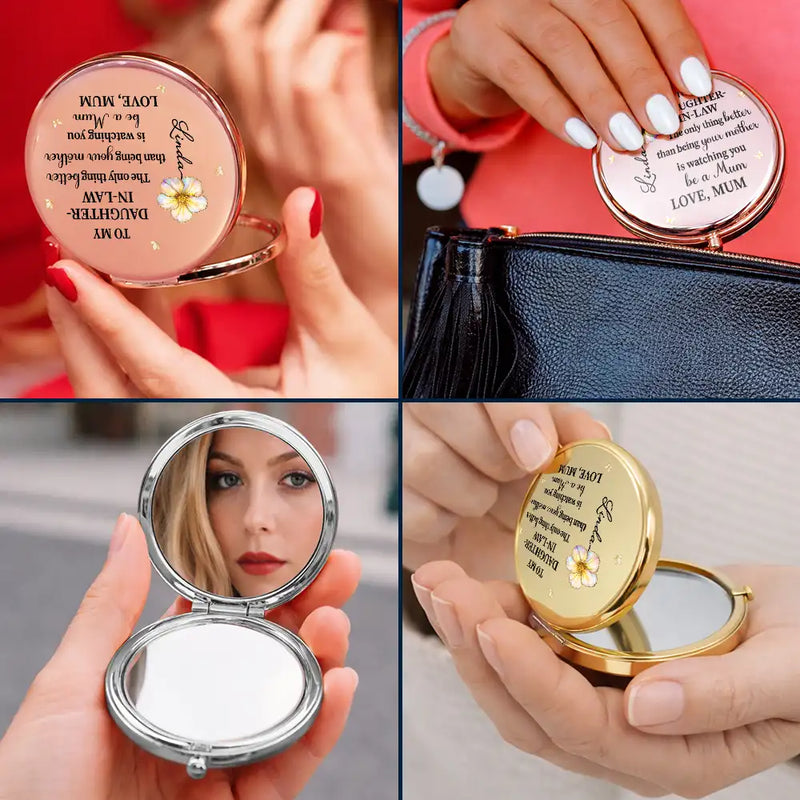 Gift For Daughter,Mom - Daughters (Adult),Gift For Women,Happy,Love - Mom Daughter The Only Thing Better Than Being Your Mother - Personalized Compact Mirror