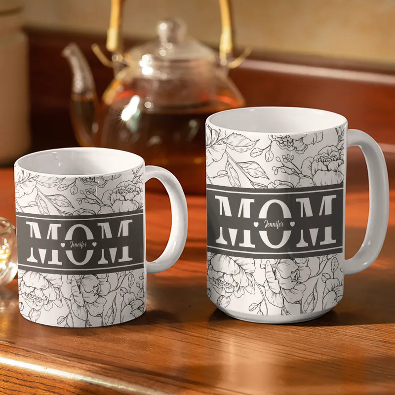 Gift For Mother,Gift For Grandma - Mom Grandma Nana - Personalized White Edge-to-Edge Mug