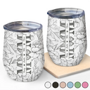 Gift For Mother, Gift For Grandma, Love - Mom Grandma Nana - Personalized Wine Tumbler