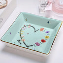 Gift For Mother, Grateful, Icon - Mom Grandma Sweetheart Birth Month Flower - Personalized Ring Dish