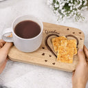Gift For Mother, Gift For Grandma, Happy - Mom Grandma Sweethearts - Personalized Serving Board With Cup Holder