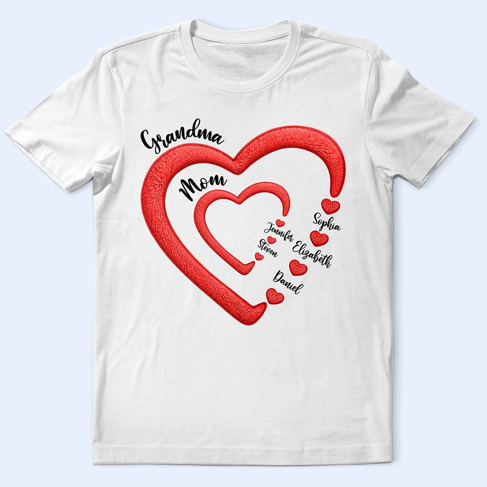 Gift For Wife, Gift For Mother, Gift For Grandma, Happy - Mom Grandma Sweethearts - Personalized T Shirt