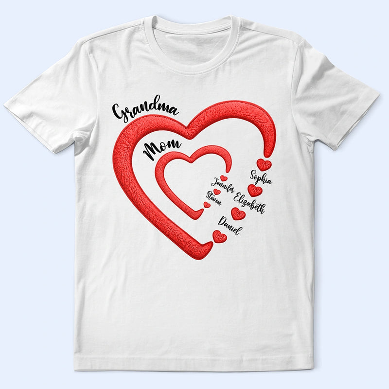 Gift For Wife, Gift For Mother, Gift For Grandma, Happy - Mom Grandma Sweethearts - Personalized T Shirt