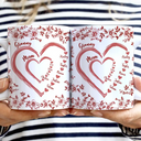 Gift For Grandma, Gift For Mother, Gift For Wife, Happy - Mom Grandma Sweethearts Toile - Personalized White Edge-to-Edge Mug