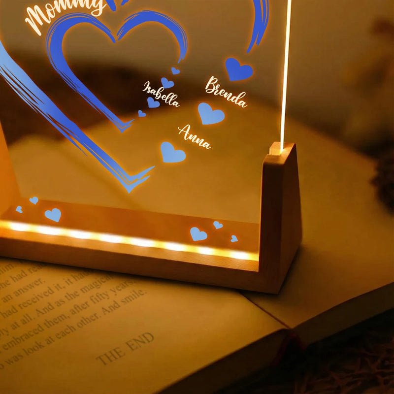 Gift For Wife,Gift For Mother,Gift For Grandma,Happy - Mom Mum Grandma Sweethearts - Personalized Night Light