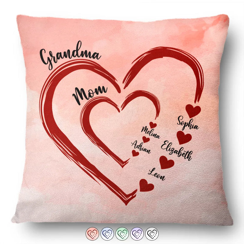 Gift For Wife,Gift For Mother,Gift For Grandma,Happy - Mom Mum Grandma Sweethearts - Personalized Pillow