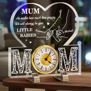Gift For Mother, Mom - Children, Happy - Mom No Matter How Much Time Passes - Personalized Acrylic Desk Clock