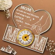 Gift For Mother, Mom - Children, Happy - Mom No Matter How Much Time Passes - Personalized Acrylic Desk Clock