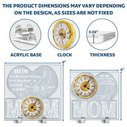 Gift For Mother, Mom - Children, Happy - Mom No Matter How Much Time Passes - Personalized Acrylic Desk Clock