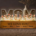 Gift For Mother, Mom - Children, Happy - Mom We Love You Birth Month Flower - Personalized Custom Shaped LED Light
