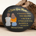Gift For Mother,Mom - Daughters (Adult) - Mom You Are The World Thank You For Being My Rocks - Personalized Printed Rock