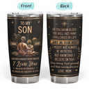 Gift For Children,Inspirational,Gift For Daughter,Vector - Mom & Daughter Son Just Do Your Best - Personalized Tumbler