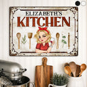 Gift For Wife,Gift For Yourself,Gift For Women,Gift For Mother,Gift For Aunt,Gift For Grandma,Happy,Cooking,Baking,Non-Eng,Vector - Mom Grandma Kitchen - Personalized Classic Metal Signs