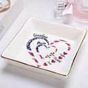 Gift For Mother,Gift For Grandma,Gift For Wife,Independence Day,Happy - Mom's Grandma's Sweethearts Independence Day - Personalized Ring Dish