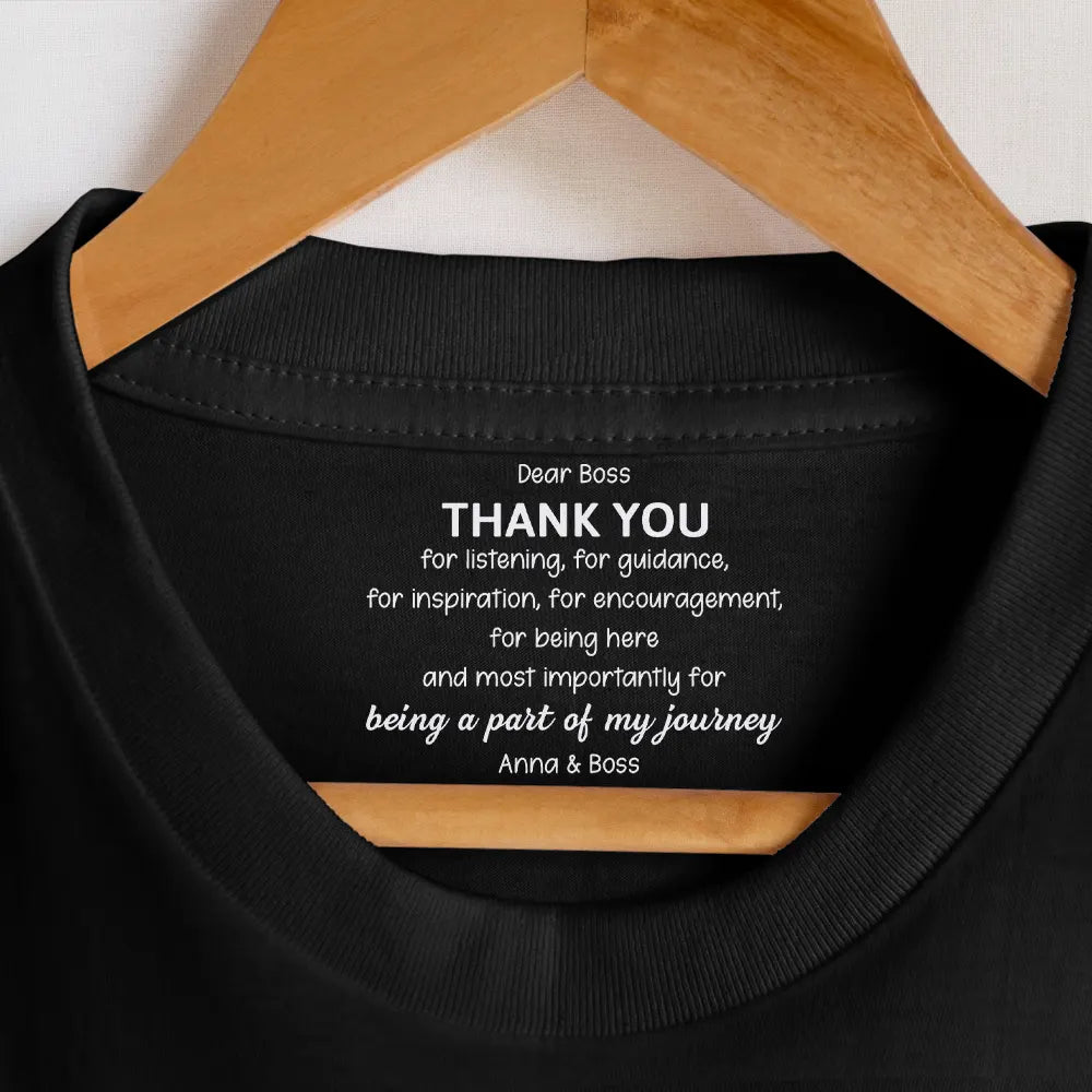 Gift For Father,Gift For Men,Happy,Gift For Mother,Gift For Women,Teacher,Gifts For Colleagues,Gift For Bestie - Mommy Daddy Thank You For Being A Part Of My Journey - Personalized T Shirt