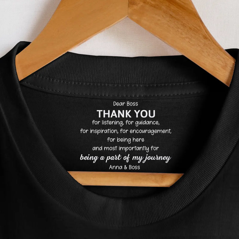 Gift For Father,Gift For Men,Happy,Gift For Mother,Gift For Women,Teacher,Gifts For Colleagues,Gift For Bestie - Mommy Daddy Thank You For Being A Part Of My Journey - Personalized T Shirt