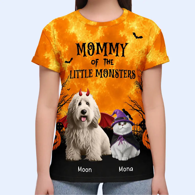 Playful,Halloween,Pet Lovers,Vector - Mommy Of Little Meowster - Personalized Full Print T Shirt